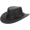 Klobúk kožený Barmah Bushie Kangaroo - čierny, XL