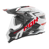 Enduro prilba na motocykel NOX N312 Vapor bielo/černo/červená L