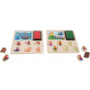 SMALL FOOT Pečiatková vkladačka + Puzzle: Piráti a Princezné 2v1