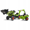 FALK Šliapací traktor Claas Arion 410 s nakladačom rýpadlom a vlečkou