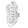 Prodlužovací kabel EMOS P0410R 10 m, 4 zásuvky, bílý, PVC, 1,5 mm2