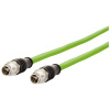 Metz Connect 142M2X11010 M12 sieťové káble, prepojovacie káble CAT 6A S/FTP 1.00 m zelená krytie PUR, odolný proti kyselinám, odolný proti ozónu, odolný proti; 142M2X11010