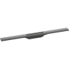 HANSGROHE RainDrain Flex vrchná sada sprchového žľabu 80 cm, skracovateľná, pre inštaláciu voľne na plochu, kartáčovaný čierny chróm, 56044340