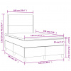 vidaXL Boxspring posteľ s matracom a LED, ružová 120x190 cm, zamat - Ružová - 152534-42799
