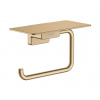 Hansgrohe AddStoris Držiak toaletného papiera s poličkou, kefovaný bronz 41772140-HG