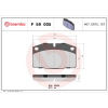 BREMBO Sada brzdových platničiek kotúčovej brzdy BREMBO P 59 005
