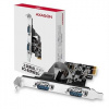 AXAGON PCEA-S2N, PCIe - 2x Serial port (RS232, RS-232) 250 kbps, Adapter LP