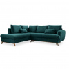 MID.YOU ROHOVÁ SEDACIA SÚPRAVA, textil, tyrkysová - Online Only obývacie izby - 001454003012