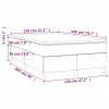 vidaXL Boxspring posteľ s matracom krémový 120x200 cm látka - Krémová - 57617-12617