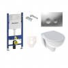 Cenovo zvýhodnený závesný WC set Geberit do ľahkých stien / predstenová montáž + WC Kolo Rekord SIKOGES7K3