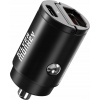 Silver Monkey Nabíjačka do auta USB-C PD, USB-A QC, 30W čierna