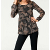 Šifónová blúzka s potlačou Heine B.C., čierno-farebná