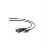 Gembird konvertor USB-A (M) na DB9 serial port (M), kábel 1.5 m, čierny (UAS-DB9M-02)