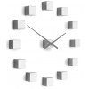 Dizajnové nástenné nalepovacie hodiny Future Time FT3000SI Cubic silver