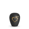Zvieracia urna Verona Heart - Čierna 0,5l