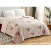 Prehoz na posteľ Fiori 220x240 cm, kvetinovo ružový
