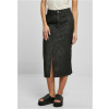 Ladies Midi Denim Skirt - black washed 28
