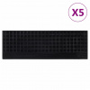 vidaXL Schodiskové stupne 5 ks 25x75 cm guma - Čierna - 40573-247402