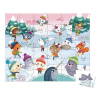 Janod Puzzle v kufríku 36ks: Party na snehu