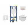 GEBERIT - Duofix Set předstěnové instalace, klozetu Tesi a sedátka softclose, tlačítko Sigma50, alpská bílá SANI11CD3139