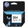HP originál ink N9K05AE, HP 304, Tri-color, 100str.
