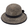 Fiebig - Headwear since 1903 Dámsky letný nemačkaný slamený klobúk Cloche - Crochet Cloche Black Melange Veľkosť: Unisize (S-XL)