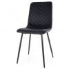 SIGNAL MEBLE Jedálenská stolička DAREN VELVET, čierna/čierna bluvel 19