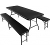 Gardlov Malatec 17966 Pivný set plastový skladací 180 cm čierny