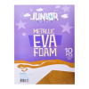 JUNIOR Metallic Eva Foam, dekoračná pena A4 2mm metalická zlatá (10ks)