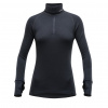 Dámsky funkčný merino rolák Devold Expedition Woman Zip Neck Black XL