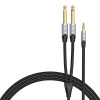 Audio kábel mini jack 3,5 mm na 2x jack 6,35 mm samec Vention BARHL 10 m