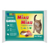 Miau Miau Cat Mix krůta a losos, kapsa 100 g (4 pack)