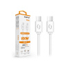 Datový kabel ALIGATOR POWER 100W, USB-C/USB-C 5A, 1,5m bílý DATKP47