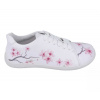 Barefoot kožené boty Stitch&Walk white flower 43