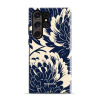 Odolný obal Mobiwear Elite Pro - Samsung Galaxy S23 Ultra - EA40E Modré a béžové květy (Odolné pouzdro, obal kryt Mobiwear Elite Pro - maximální ochrana mobilu, zesílené hrany, přesné výřezy, pohodlné