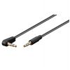 PremiumCord Kabel Jack 3,5 mm - 3,5 mm konektor 90° M/M/ 1m/ černý (kjackmm1-90)