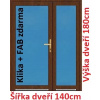 Soft Dvojkrídlové vchodové dvere plastové 3/3 sklo 140x180 cm - Akce!