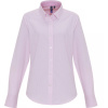 Premier Košile PR 338 Oxford, dlouhý rukáv, dámská COT39033862202-white/pink M Bílá/růžová