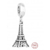Striebro 925 Paríž Eiffelova veža, prívesok na náramok