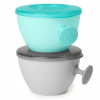 Skip Hop Misky s vrchnákom a držiakom Easy Grab 2x240ml