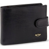 Peterson Veľká čierna pánska kožená peňaženka s RFID W148 PTN 304Z 2-1-1 ONE SIZE