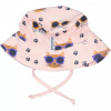 Detský bambusový klobúk proti slnku Pink Cool Cats Geggamoja Veľkosť: 45-51cm (4-10 měsíců)