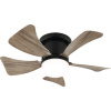 Stropný ventilátor Globo 03609H Hines s osvetlením 15W 800lm 2700-6500K Ø40,6cm čierny/hnedý s diaľkovým ovládaním
