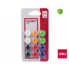 Deli magnety okrúhle 15 mm 12 ks mix farieb