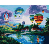 ZUTY Maľovanie podľa čísel OHNIVÝ BALÓN Rámovanie vypnuté plátno na rám Rozmer 80x100 cm