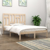 vidaXL Posteľ s matracom 120x200 cm borovicový masív - Hnedá - 175717-109963