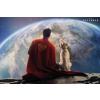 Plagát, Obraz - Superman 2025 - Superman and Krypto on the Moon, 40 × 26.7 cm