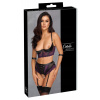 Cottelli Bondage - Sexy otvorený komplet s fialovou čipkou 75B/S