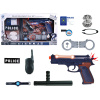 LEAN TOYS Policajný set so zvukovými a svetelnými efektmi – 10 kusov