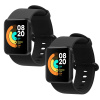 Řemínek kwmobile pro Xiaomi Mi Watch Lite / Redmi Watch - Černá / černá (Řemínek kwmobile pro Xiaomi Mi Watch Lite / Redmi Watch v provedení černá / černá - praktický ochranný doplněk)